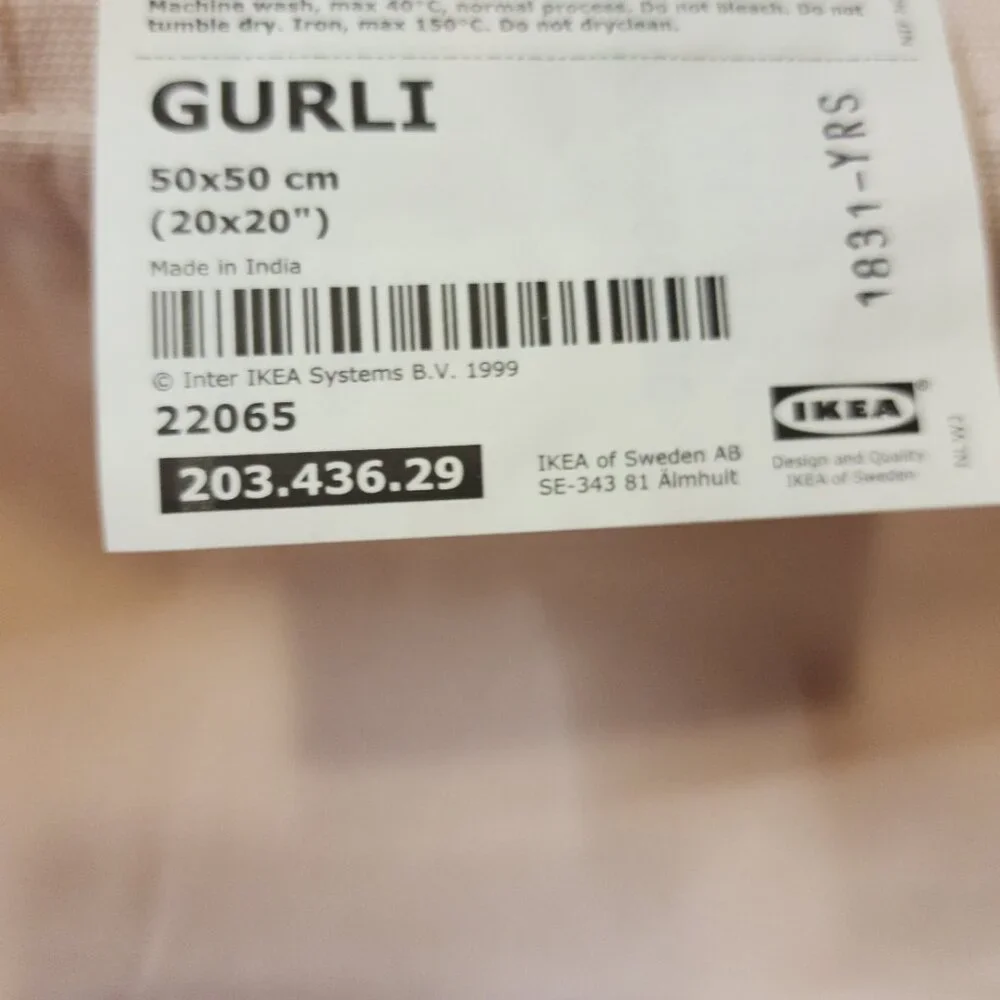 Ikea Girli light pink pillow cover